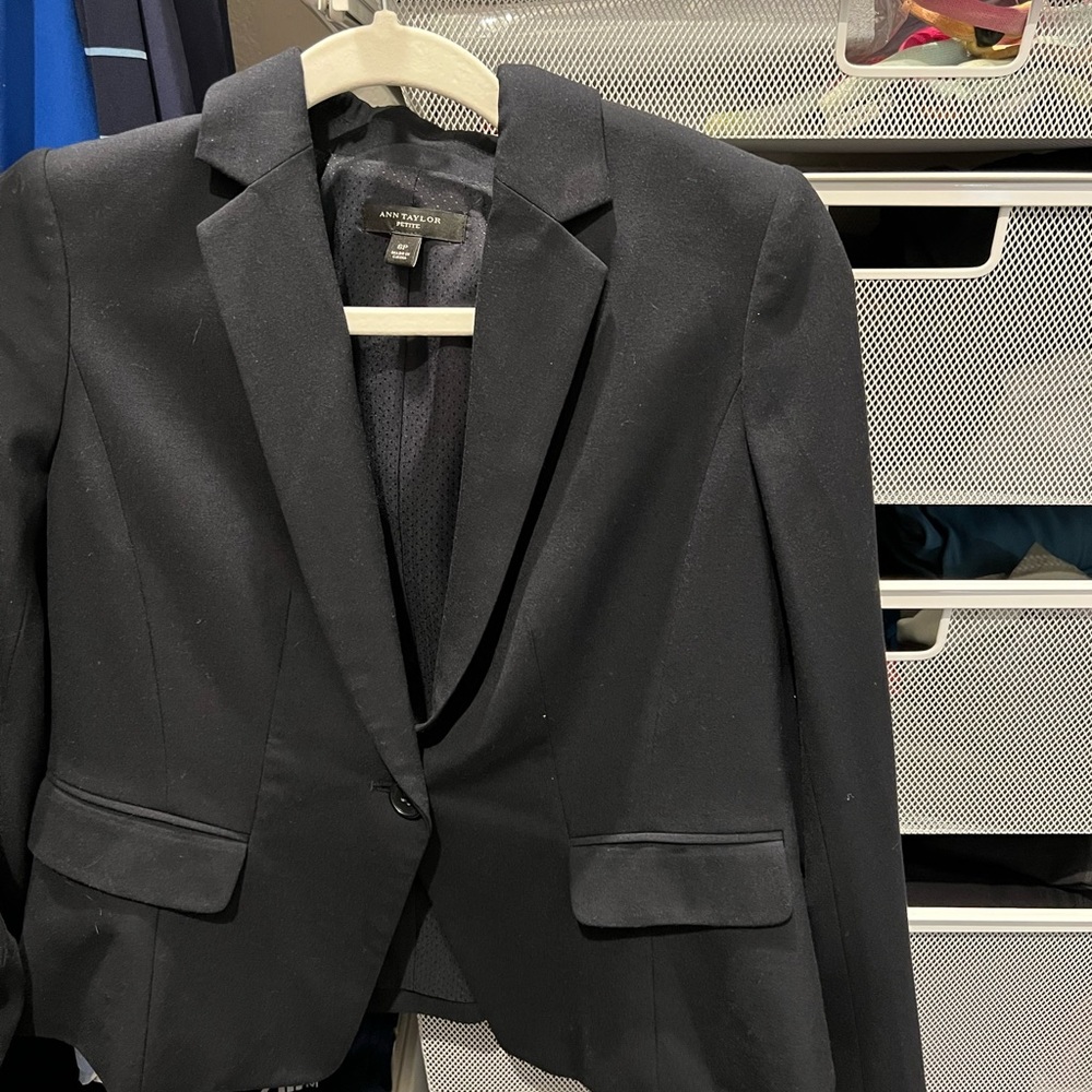 Worn once navy suit jacket